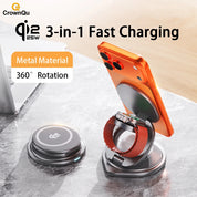 Wireless Charger Qi2.2 Fast Charging Station Stand