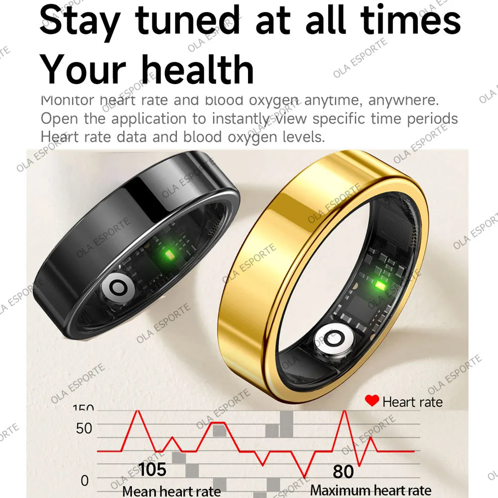 2026 New Smart Ring Heart Rate Blood Pressure