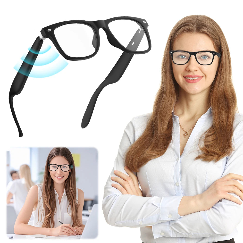 AI Intelligent Translation Glasses Smart Glasses Bluetooth-Compatible Wireless Headset Sunglasses Earphone Glasses for Men Women