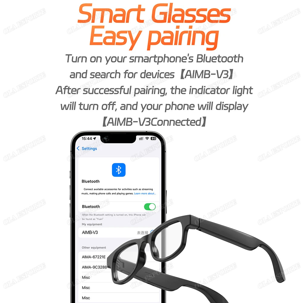 AI Smart Glasses Men Women Multifunction Touch Music Playback