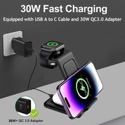 Wireless Charger Stand 30W Fast Charging Station