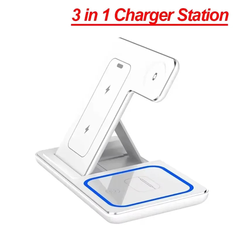 Wireless Charging Station for iPhone 16 15 14 13 12 Pro Max