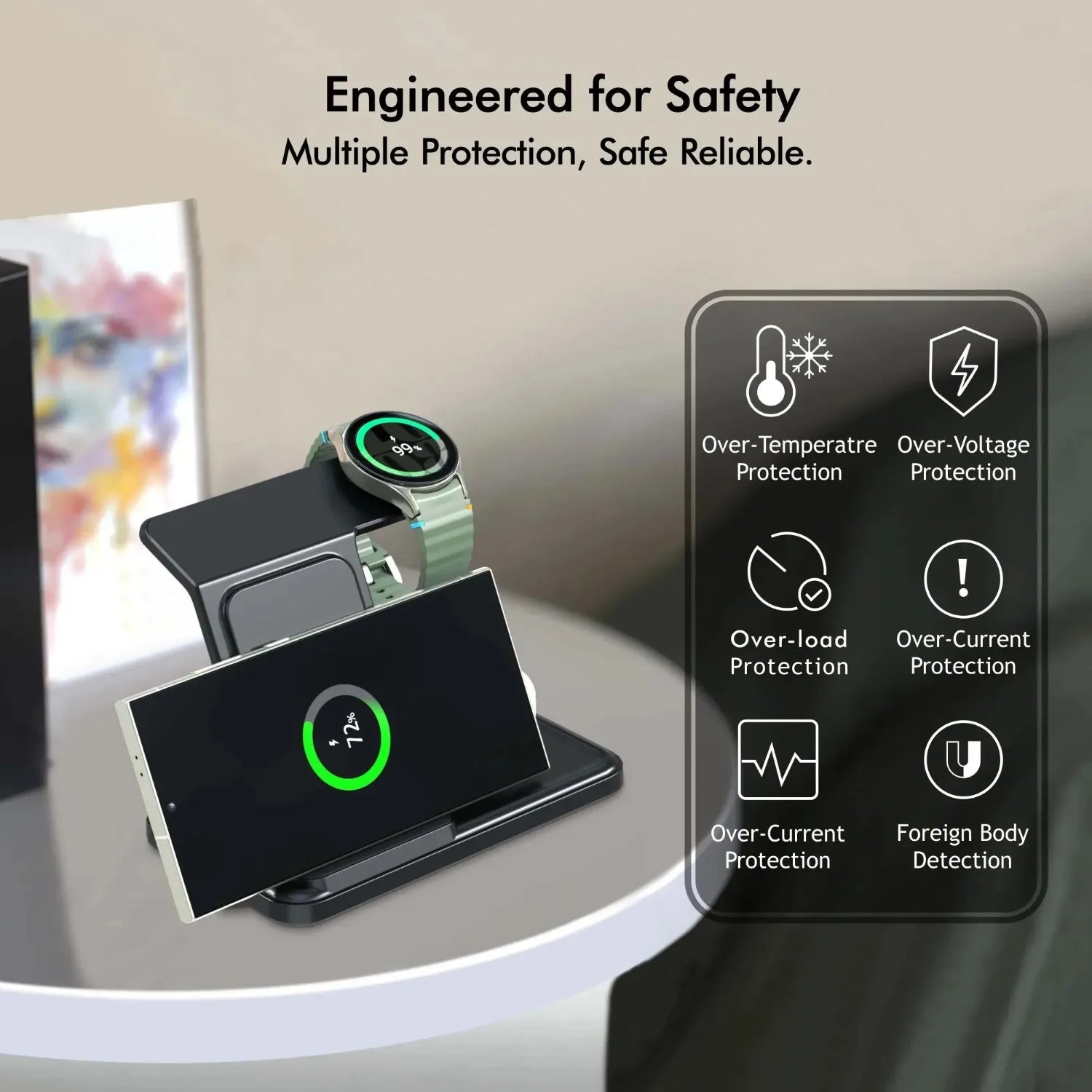Wireless Charger Station For Samsung S25 S24 S23 S22