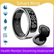 Smart Ring with Display – Heart Rate, Sleep Monitor, Waterproof for Android & iOS