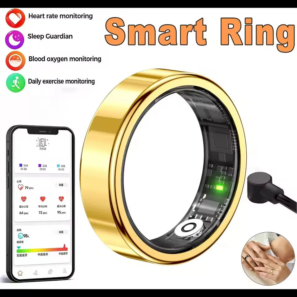 2026 New Smart Ring Heart Rate Blood Pressure