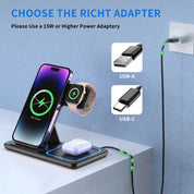 Wireless Charging Station for iPhone 16 15 14 13 12 Pro Max