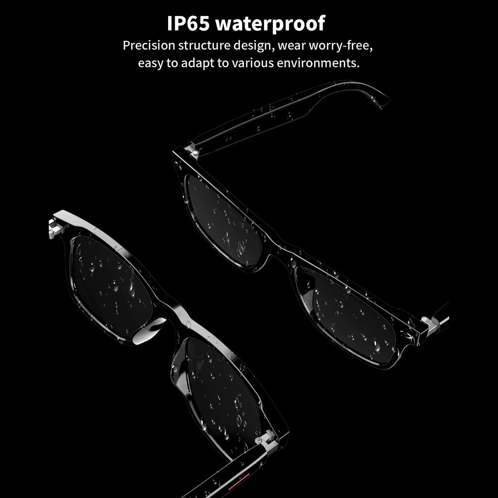 Smart Glasses AI Voice Assistant Camera Glasses Open Ear Sound Mic & Speakers Outdoor Sport Glasses with Camera for Women Men