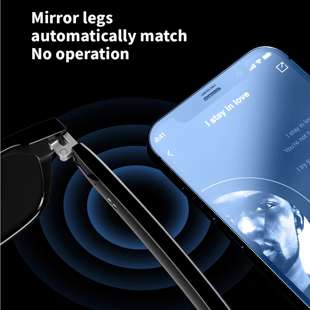 Smart Glasses AI Voice Assistant Camera Glasses Open Ear Sound Mic & Speakers Outdoor Sport Glasses with Camera for Women Men