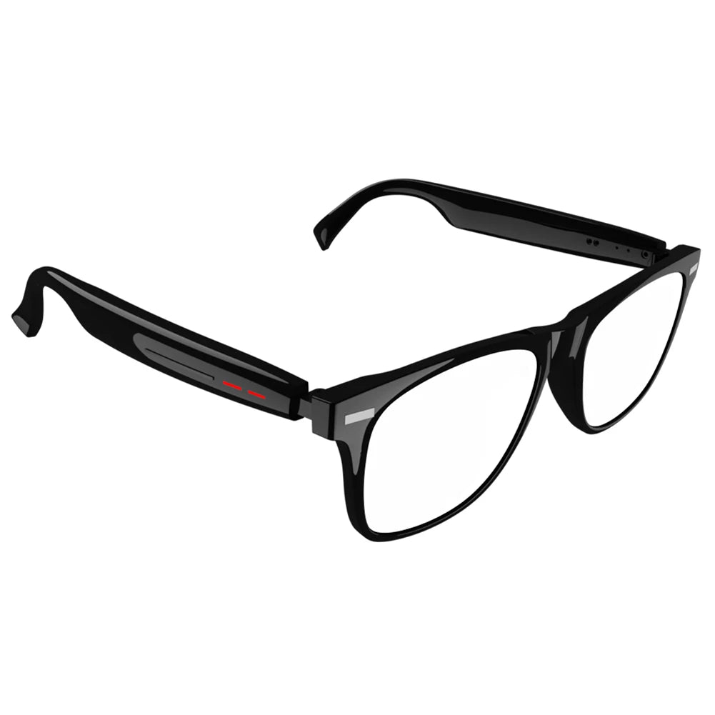 Smart Glasses AI Voice Assistant BT Audio Glasses Remote Shooting Wearable Eyeglass Open Ear Sound Mic & Speakers for Women Men