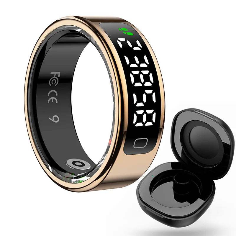 Smart Ring with Display – Heart Rate, Sleep Monitor, Waterproof for Android & iOS