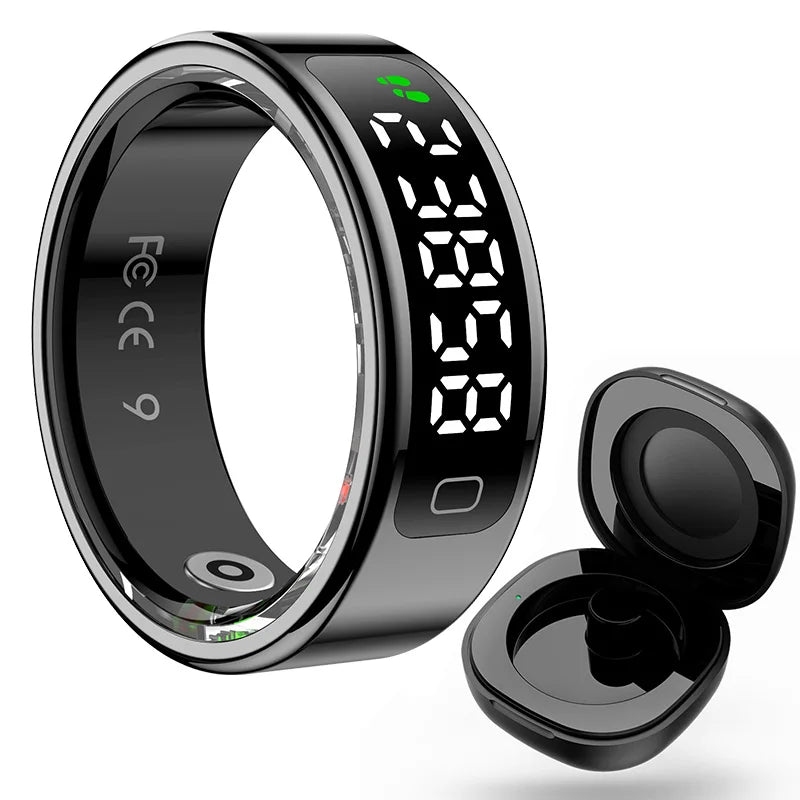 Smart Ring with Display – Heart Rate, Sleep Monitor, Waterproof for Android & iOS