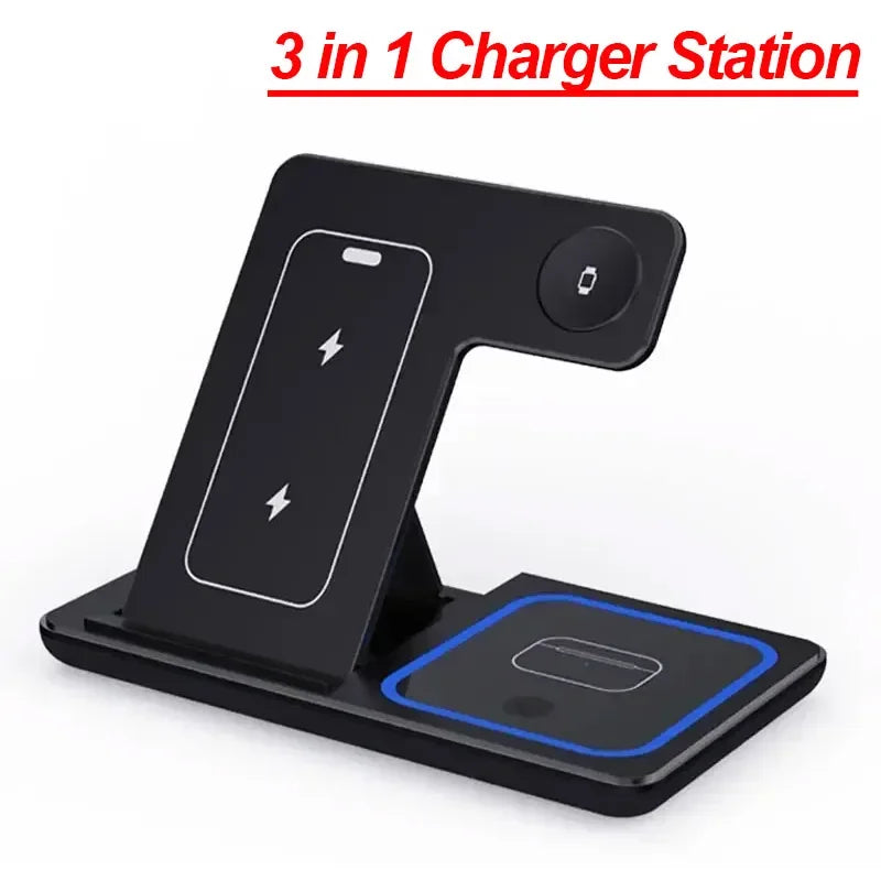 Wireless Charging Station for iPhone 16 15 14 13 12 Pro Max