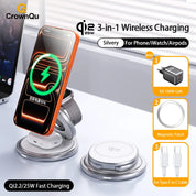 Wireless Charger Qi2.2 Fast Charging Station Stand