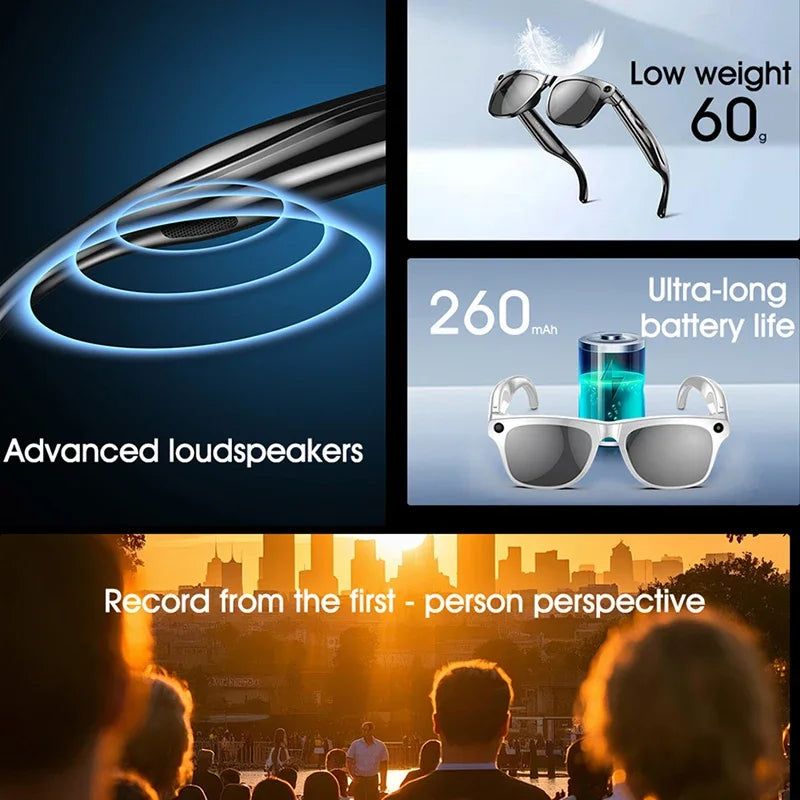 2026 4K HD Color Changing AI Smart Glasses Chat GPT 100MP