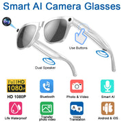 2026 4K HD Color Changing AI Smart Glasses Chat GPT 100MP