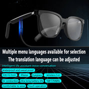 AI Smart Translate Eyeglasses 144 Languages Intelligent Translator Glasses Magnetic Frame Sports Sun Glasses for Office School