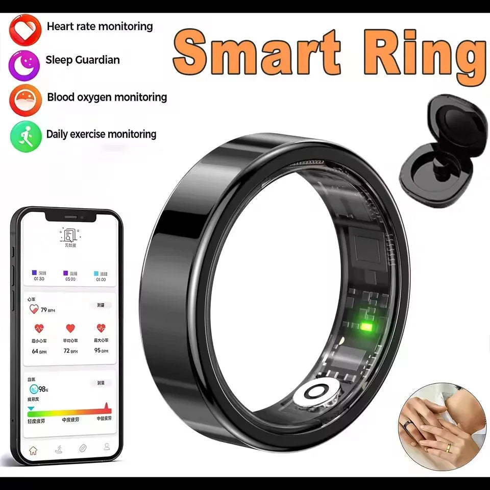 2026 New Smart Ring Heart Rate Blood Pressure